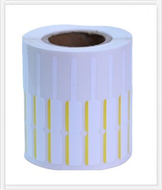 Sarı Çizgili Kuyumcu Etiketi 1 cm x 7,2 cm