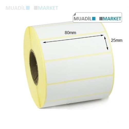 80x25 mm Kuşe Etiket