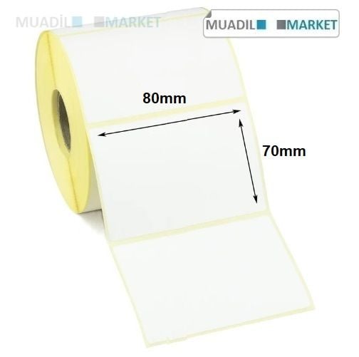 80x70 mm Kuşe Etiket