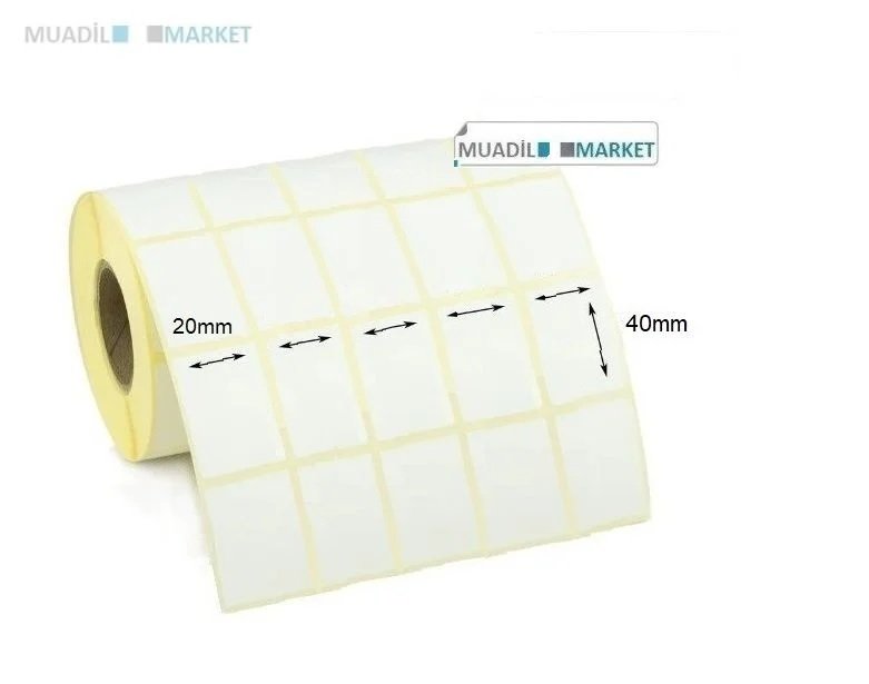 20x40 mm kuse etiket