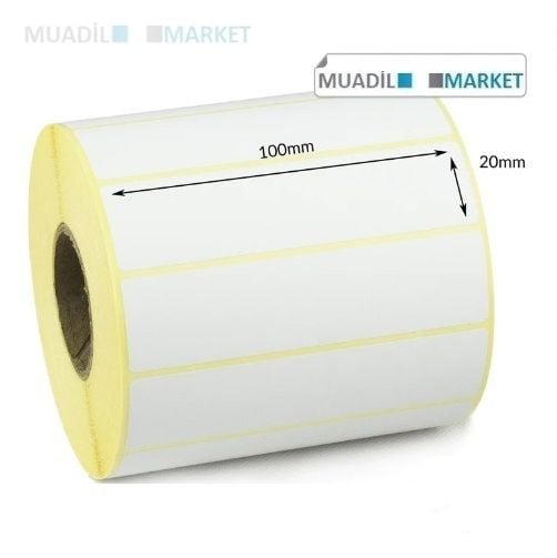 100mm x 20mm Vellum Barkod Etiket