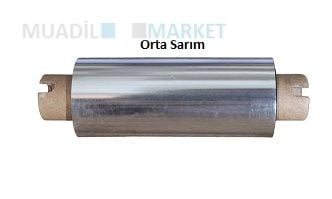 80mm x 74mt Standart Wax Ribon Orta Sarım