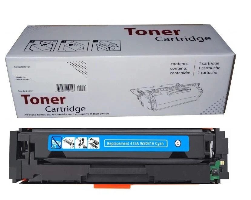 HP 415A Muadil Toner W2031A Mavi
