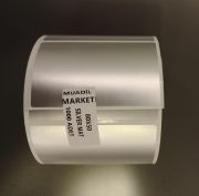 80 x 50 mm Silver Mat Etiket