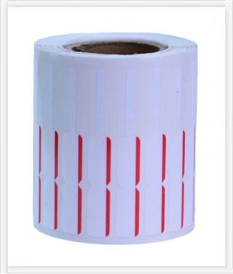 Kırmızı Çizgili Kuyumcu Etiketi 1 cm x 7,2 cm