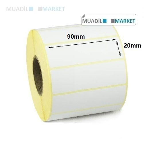 90 x 20 mm Kuşe Etiket