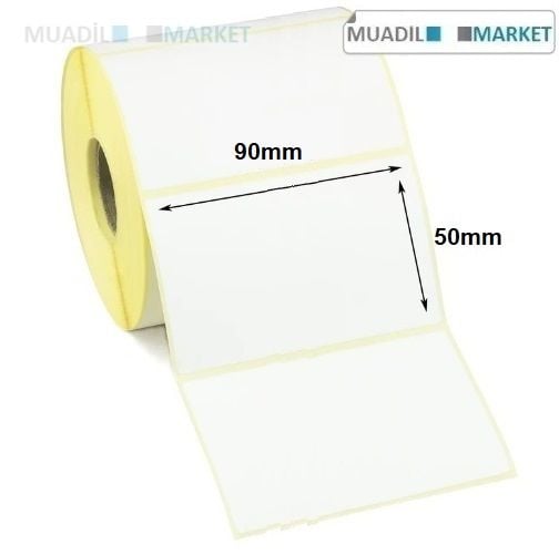 90x50 mm Kuşe Etiket