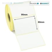 90x80 mm Kuşe Etiket