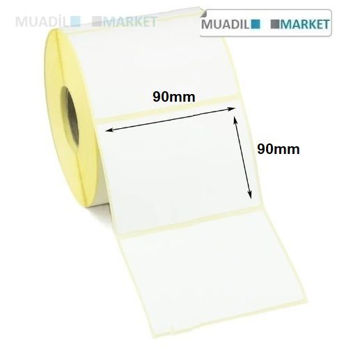 90x90 mm Kuşe Etiket