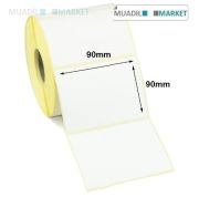 90x90 mm Kuşe Etiket