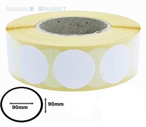 90x90 mm Oval Kuşe Etiket