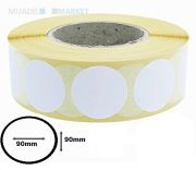 90x90 mm Oval Kuşe Etiket