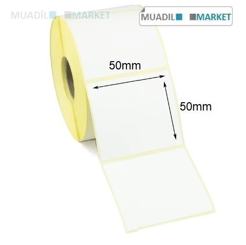 50mm x 50mm Kuşe Barkod Etiketi