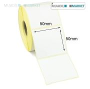 50mm x 50mm Kuşe Barkod Etiketi