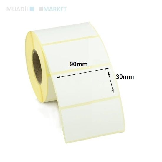 90mm x 30mm Vellum Barkod Etiketi