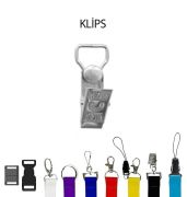 Baskılı Yaka İpi 100 adet Çift Klipsli