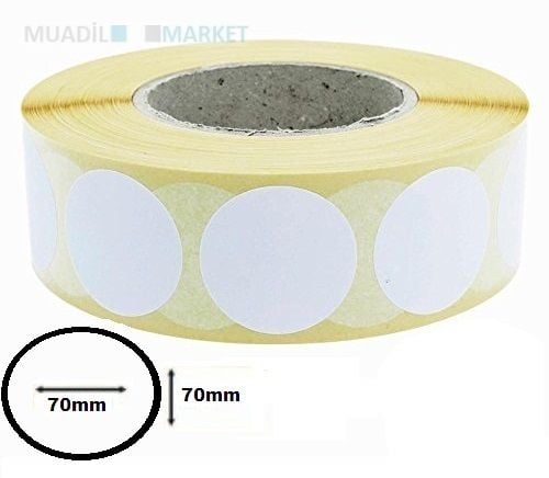70 x 70 mm Oval Termal Etiket