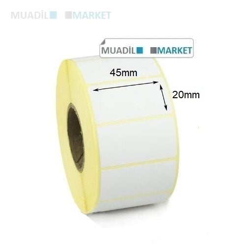 45mm x 20mm Kuşe Barkod Etiketi