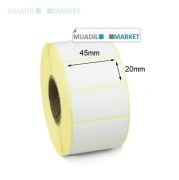45mm x 20mm Kuşe Barkod Etiketi