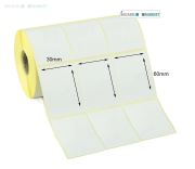 30mm x 60mm Vellum Barkod Etiketi 3lü
