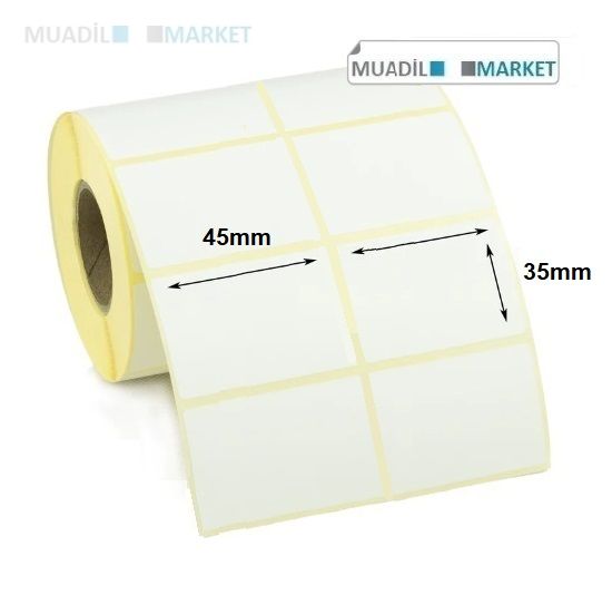 45mm x 35mm Kuşe Barkod Etiketi 2li