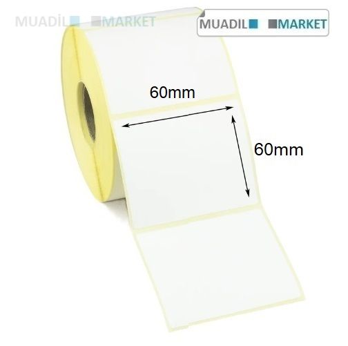 60 x 60 mm Termal Etiket Küçük Koli 10 Rulo