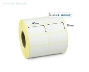 40mm x 25mm Vellum Barkod Etiketi 2li
