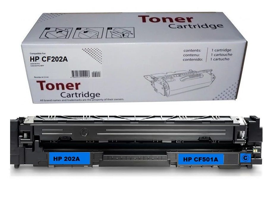 HP 202A Mavi Muadil Toner-HP CF501A Muadil Toner