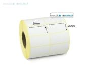 50mm x 25mm Vellum Barkod Etiketi 2li