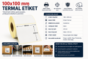 100x100 mm Termal Barkod Etiketi
