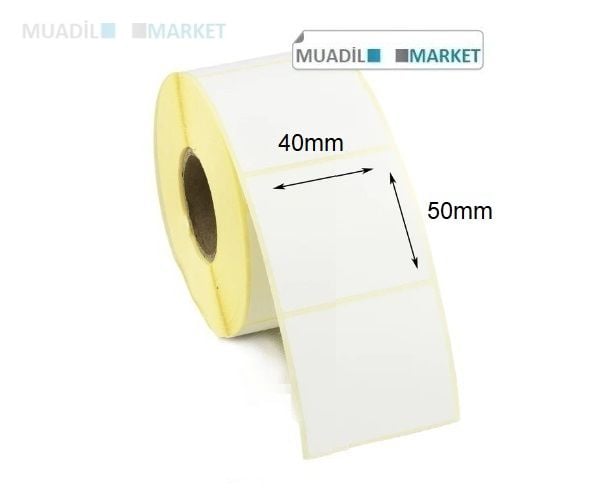 40mm x 50mm Kuşe Barkod Etiketi