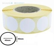 40x40 mm Oval Termal Barkod Etiketi