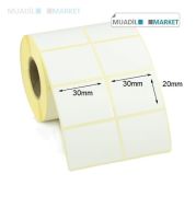 30mm x 20mm Kuşe Barkod Etiketi 2li