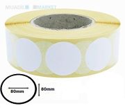 80mm x 80mm Oval Kuşe Barkod Etiketi