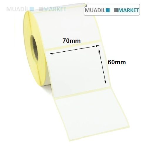 70x60 mm Kuşe Etiket