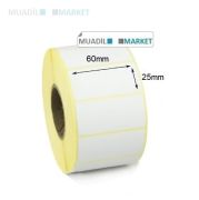 60mm x 25mm Kuşe Barkod Etiketi