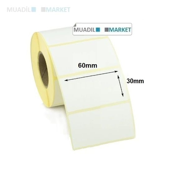 60x30 mm Kuşe Etiket
