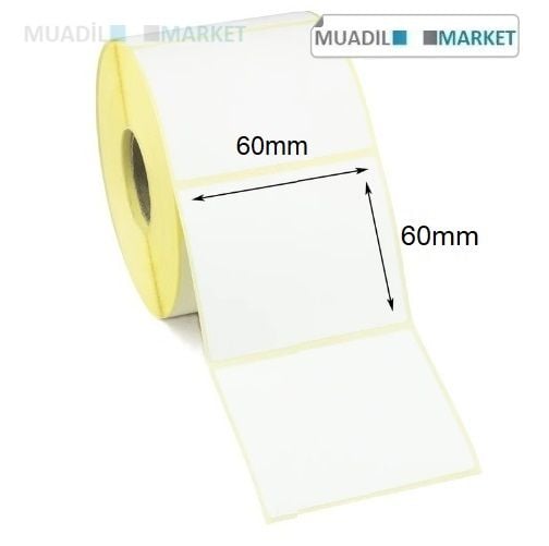 60x60 mm Kuşe Etiket