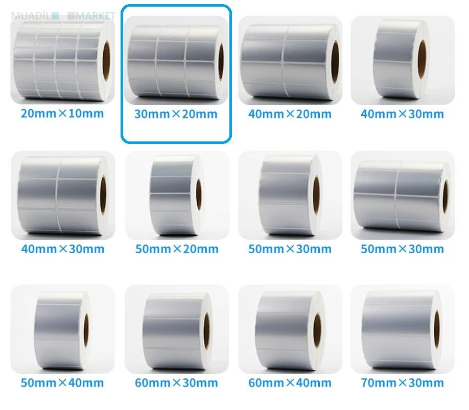 30 x 20 mm Sivermat Etiket 3lü