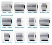 40 x 30 mm Silver Mat Etiket 2li